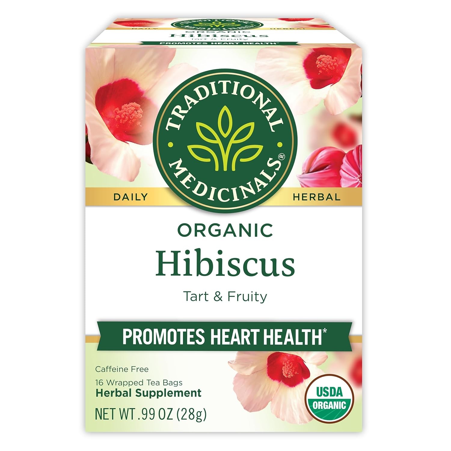 Traditional Medicinals Organic, Hibiscus Tea – Supports Normal Heart Health & Ca