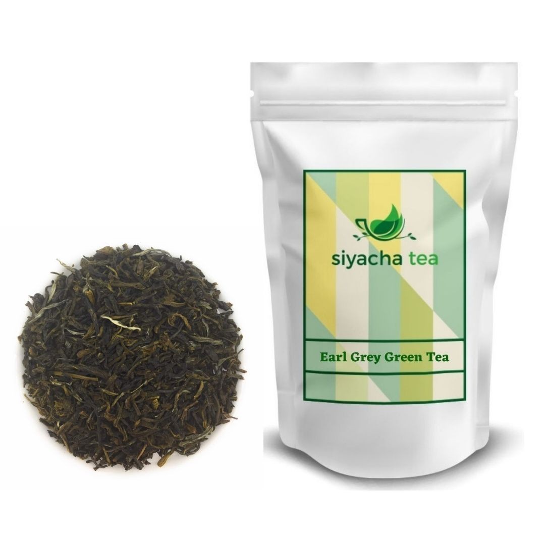 Earl Grey Green Tea Loose Leaf with Natural Bergamot Oil Premium Blend 1 Pound