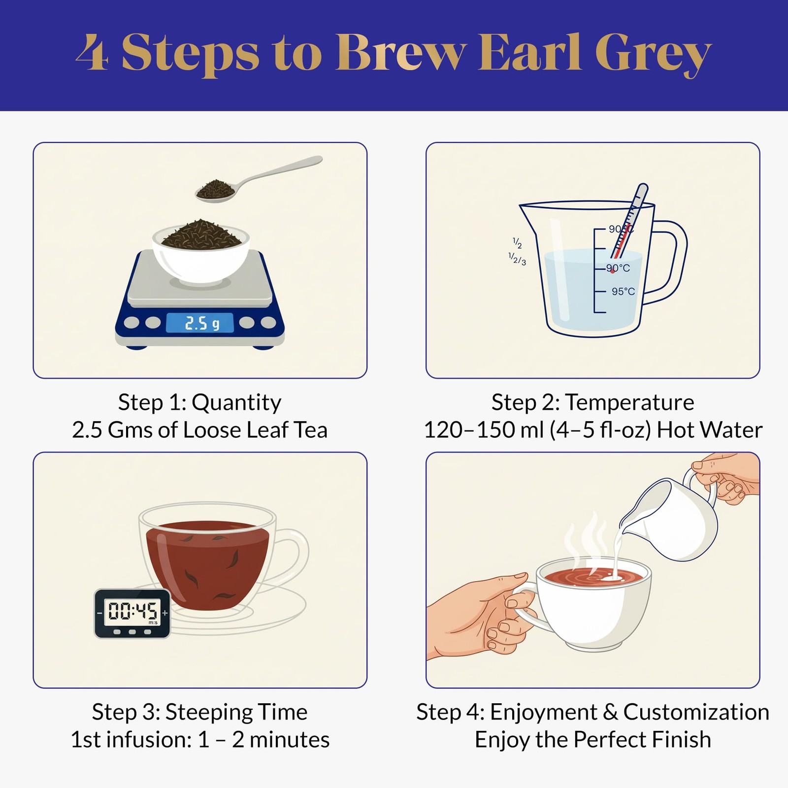 Earl Grey | 1LB (454g) | Loose Leaf Black Tea | Premium Ceylon Tea with Natur…