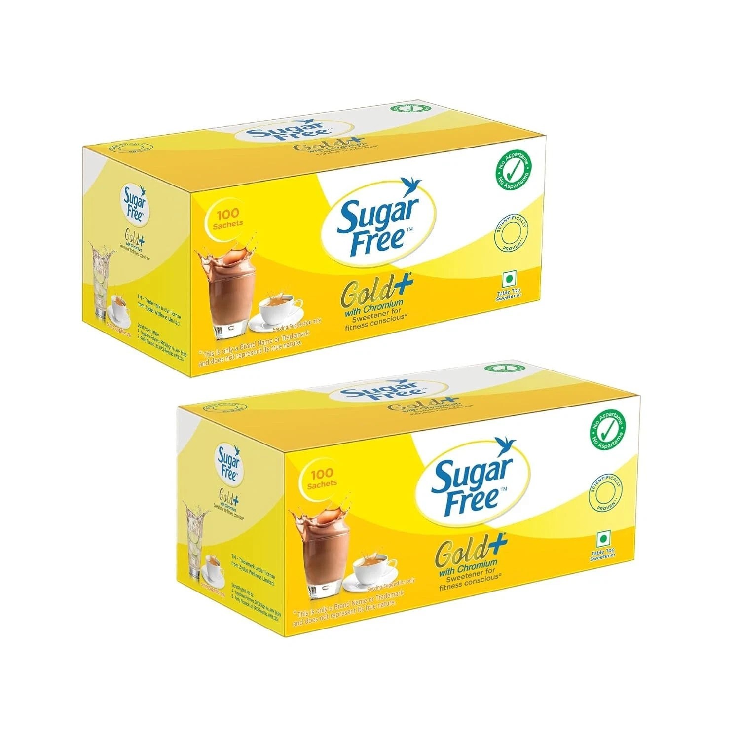 Sugar Free Gold, 100 Sachets Sweet Like Sugar With Low Calories Pack Of 2