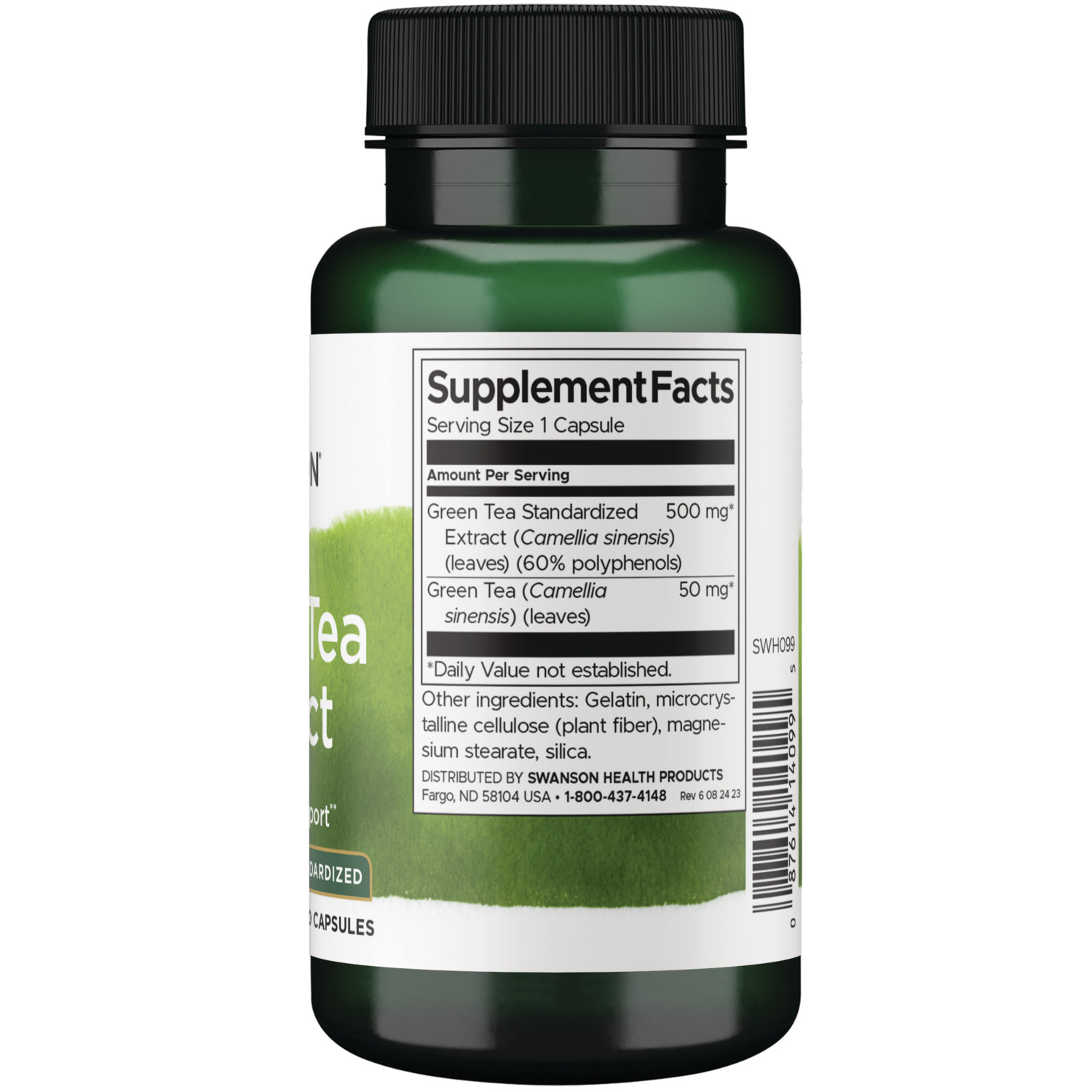 Swanson Green Tea Extract 500 mg 60 Capsules