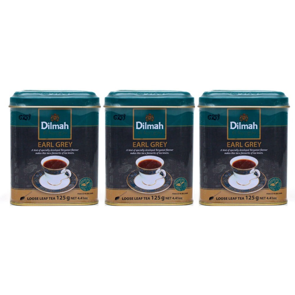Dilmah Tea, Earl Grey Tea, Loose Leaf, 4.4-Ounce Tins (Pack of 3) (Pkg vary)