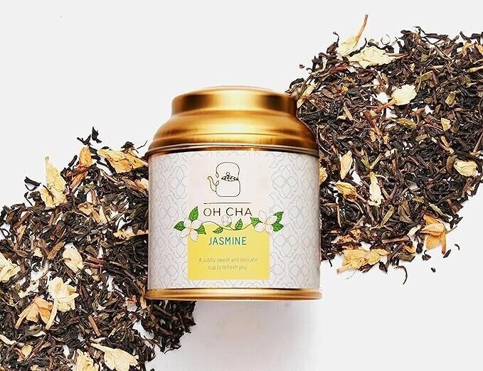 OH CHA Jasmine Tea – With Pure Darjeeling Green Tea And Dried Jasmine Flower 35g