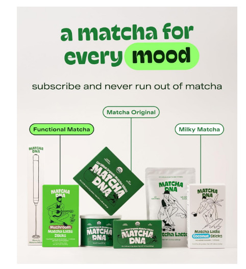 MatchaDNA Matcha Latte – Sweet Powder with Milk, No 5.3oz Bag
