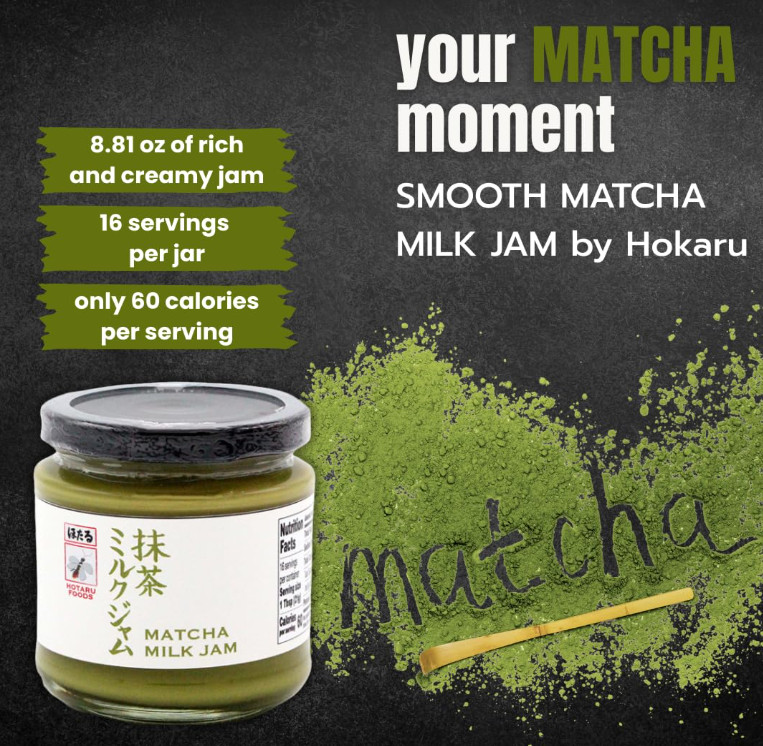 Matcha Milk Jam by Hotaru Foods| Premium Organic Matcha | Spread | 8.81 oz