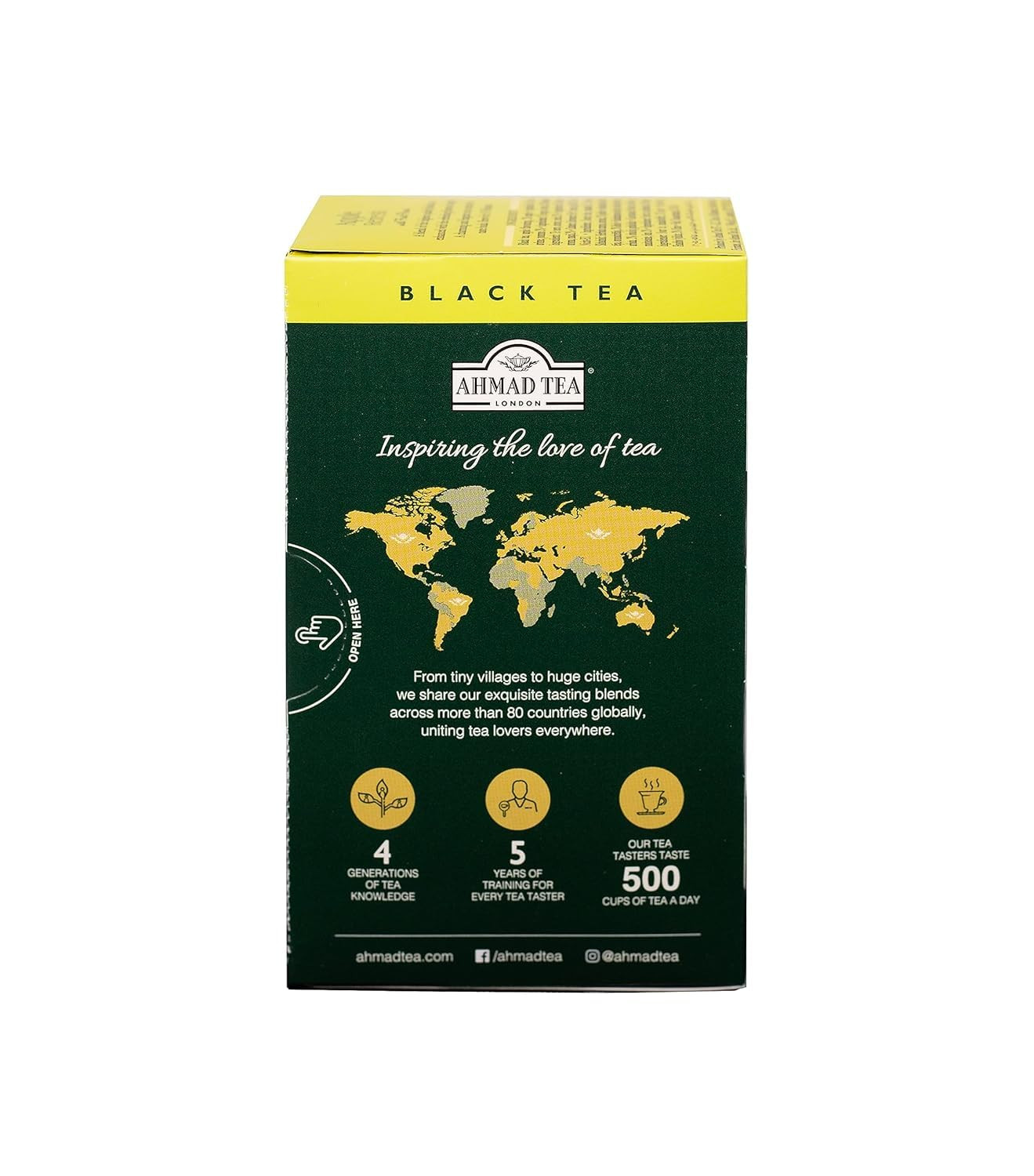 Ahmad Tea Apple Refresh 20 Count Black Tea Bags Naturally Caffeinated Sugar Free