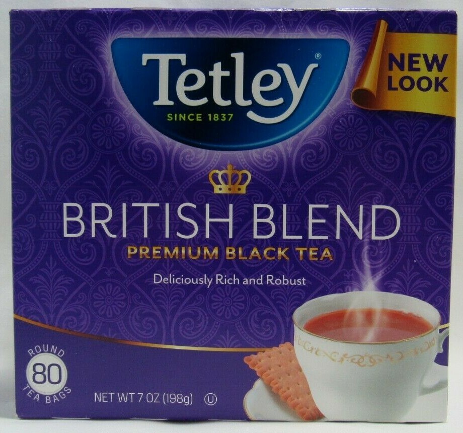 80 Tetley British Blend Premium Round Black Tea Bags “New Look”