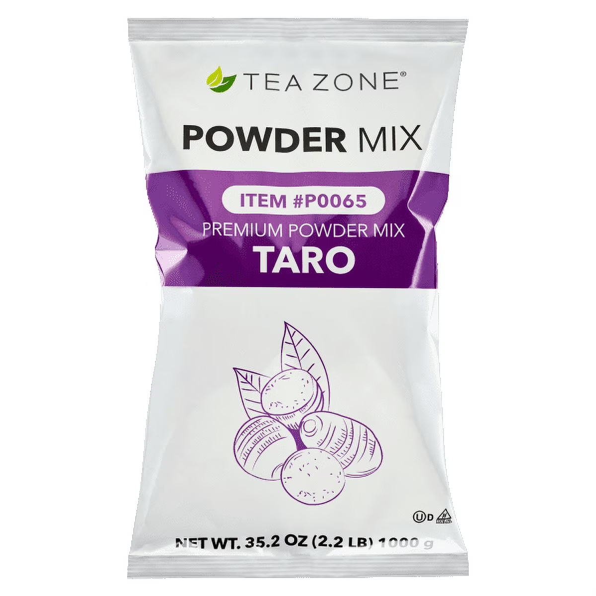 TEA ZONE Powder Mix Premium TARO 2.2 LB- 1 PACK, Best by Date: 06/03/2027