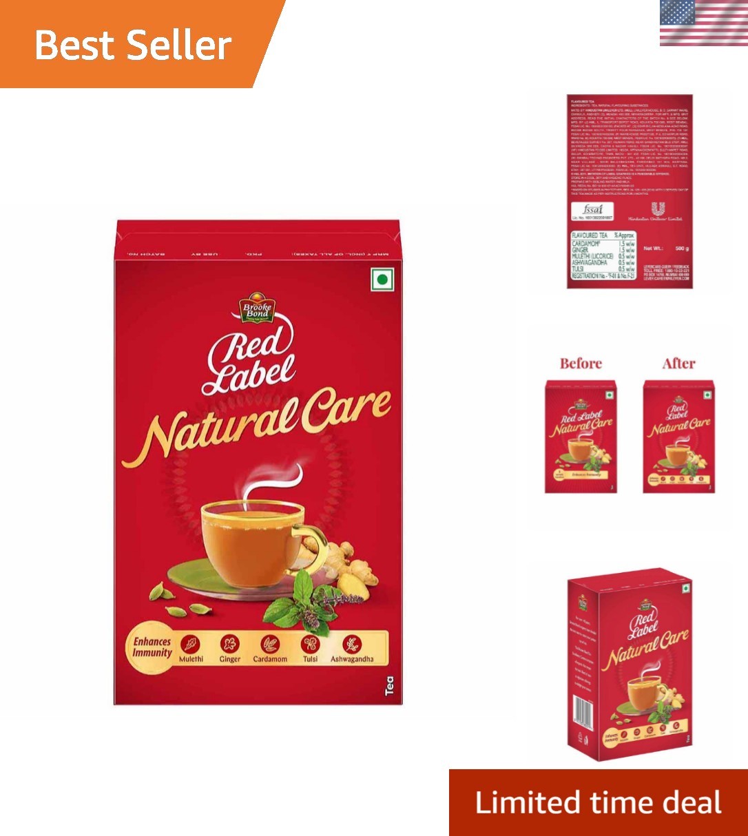 Red Label -Natural Care5 Ayurvedic Ingredients500g
