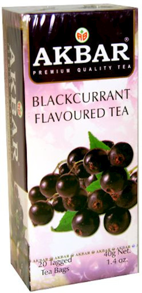 4 PACK Akbar Herbal Tea BLACK CURRANT x 20 Tea Bags Made in Sri Lanka