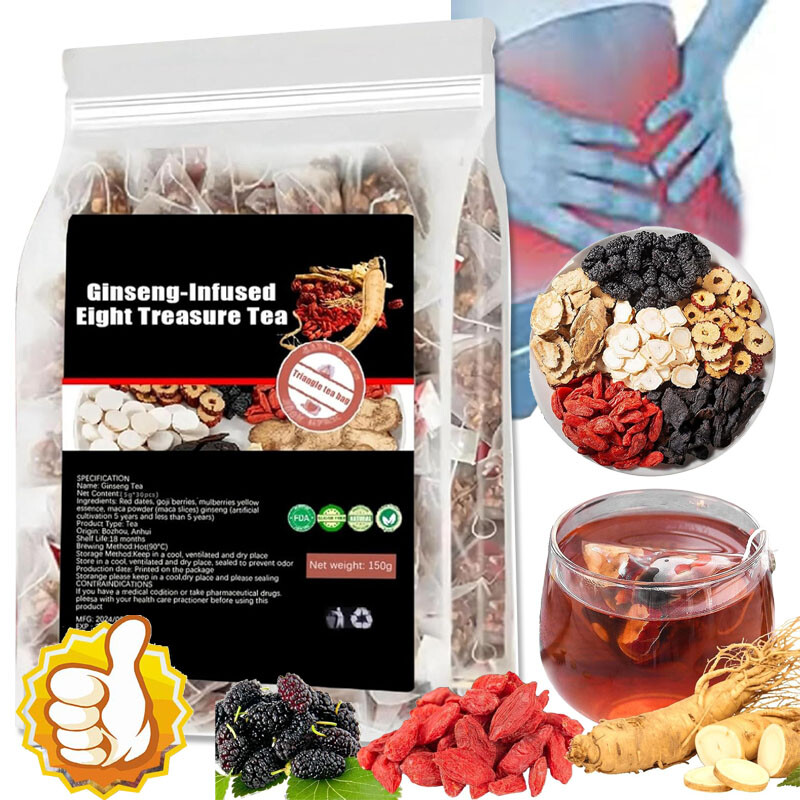 Ginseng-infused Eight Treasure Tea ,Kidney Tea ,Liver tea , Kidney Health Tea