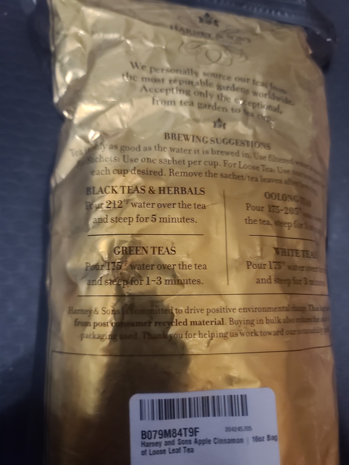 Harney And Sons Apple Cinnamon 1lb Bag Of Loose Leaf Tea