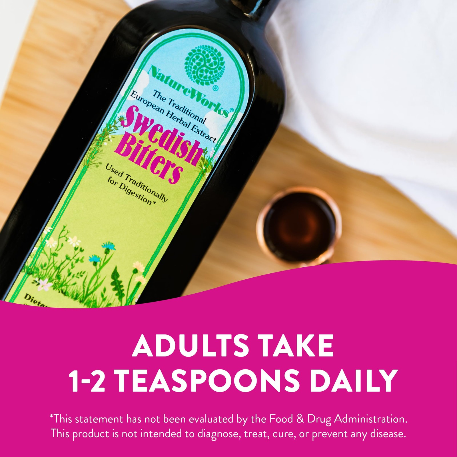 Natures Way NatureWorks Swedish Bitters, Traditional European Herbal Extract …