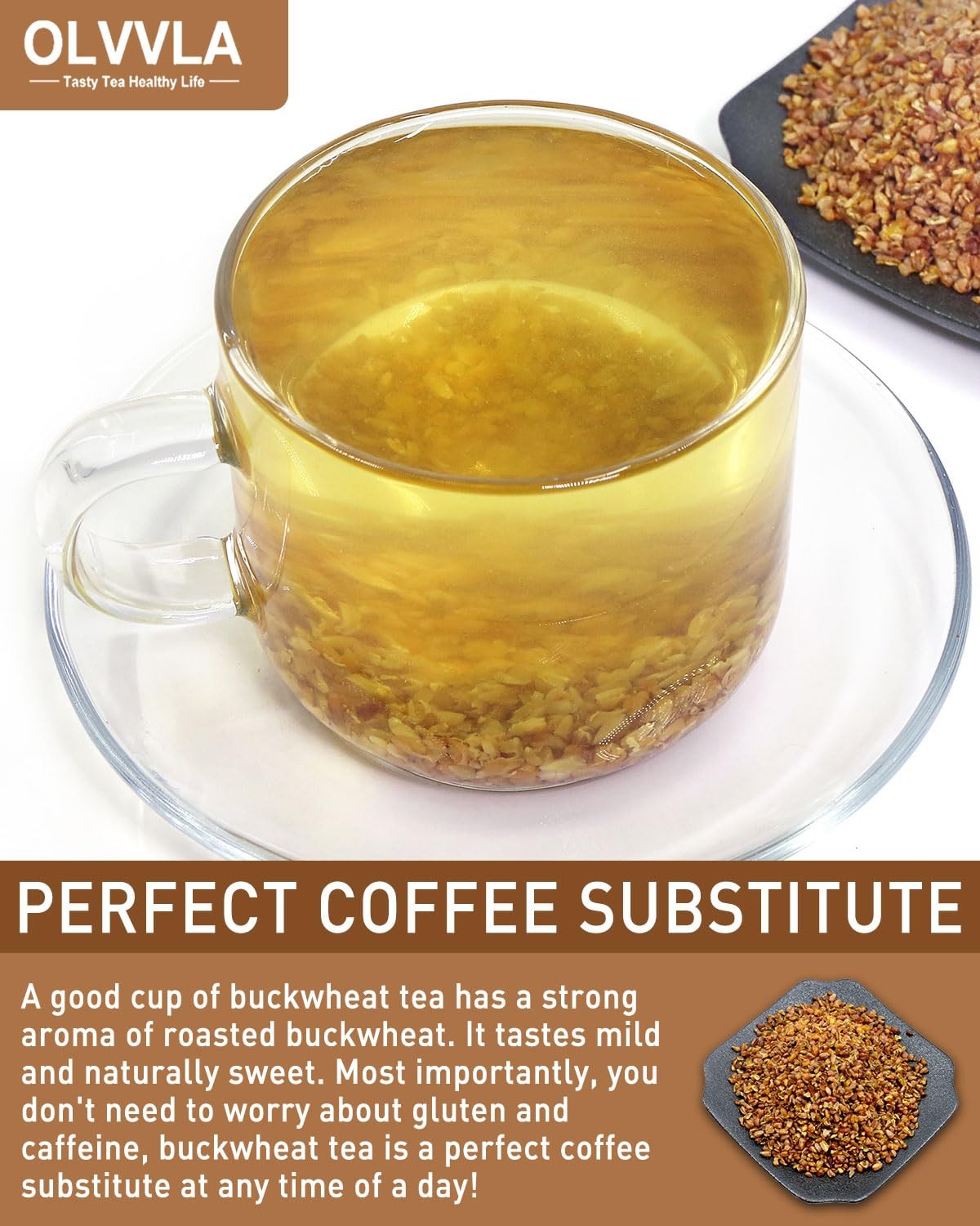 – Himalayan Tartary Buckwheat – 8oz/227g – Premium Roasted Buckwheat Tea – Gl…