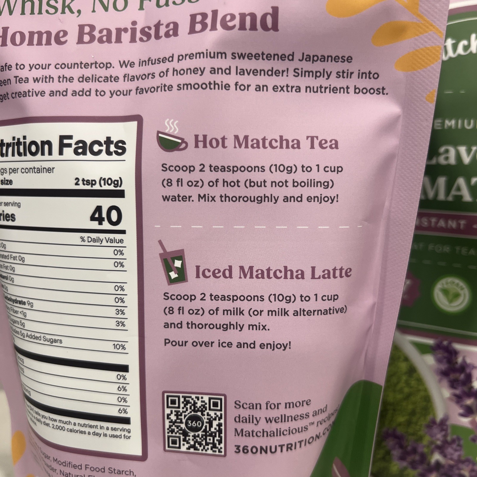 MATCHA Matchalicious Lavender Matcha 6 oz~17 Servings (2 Pack) Exp 01/2028