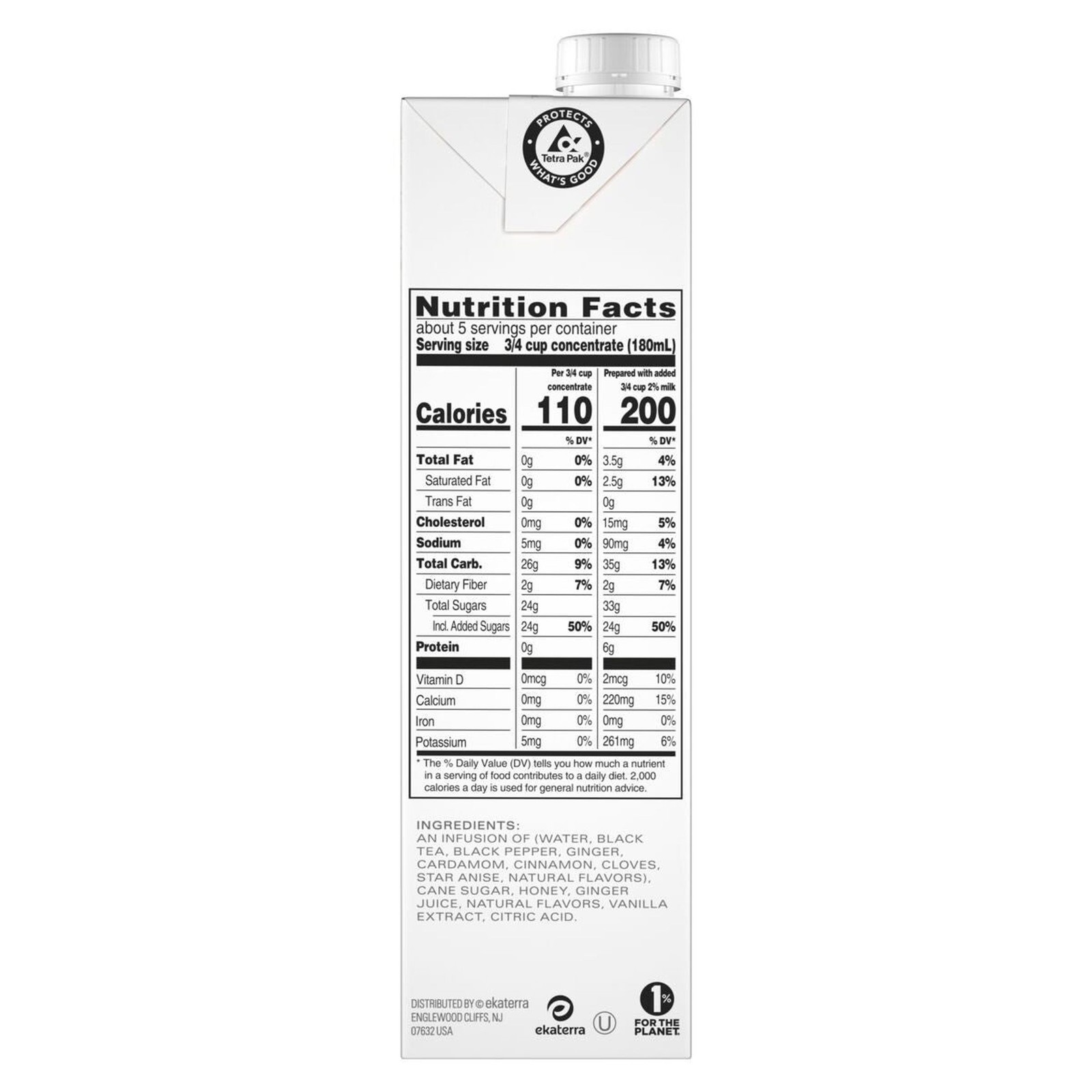 Tazo Classic Chai Latte Black Tea Concentrate, 32 oz, 3-pack