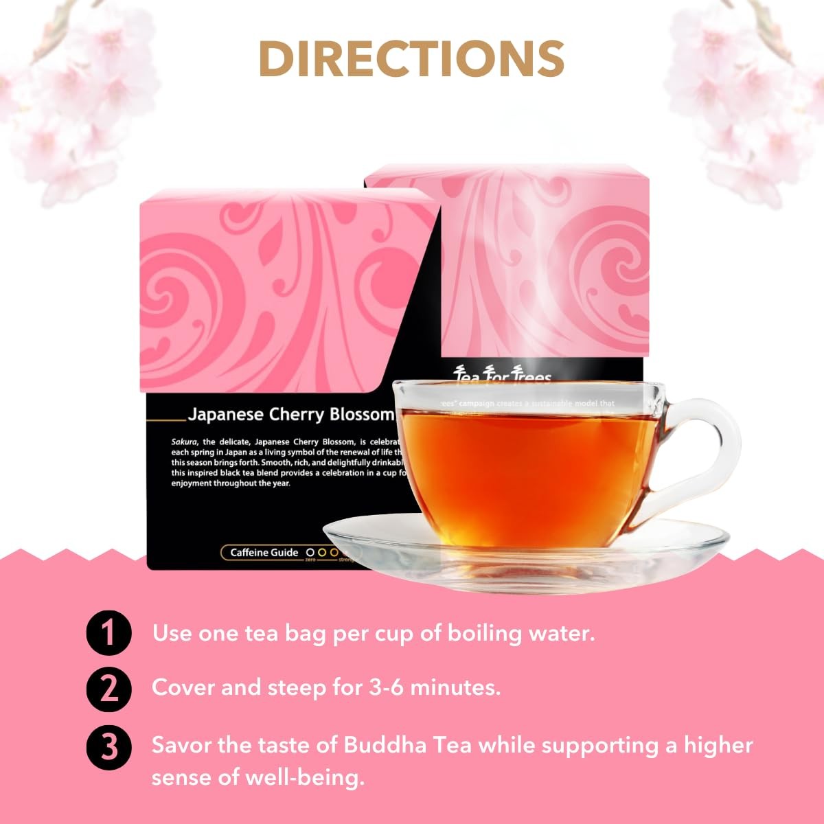 Japanese Cherry Blossom Tea – OU Kosher, 18 Bleach-Free Tea Bags