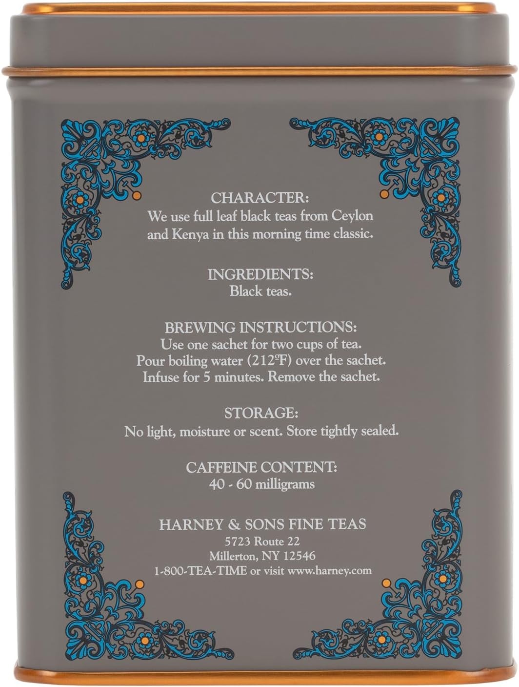 HT English Breakfast Black Tea, 20 Sachets in Tin | Full-leaf black tea, Ceylon