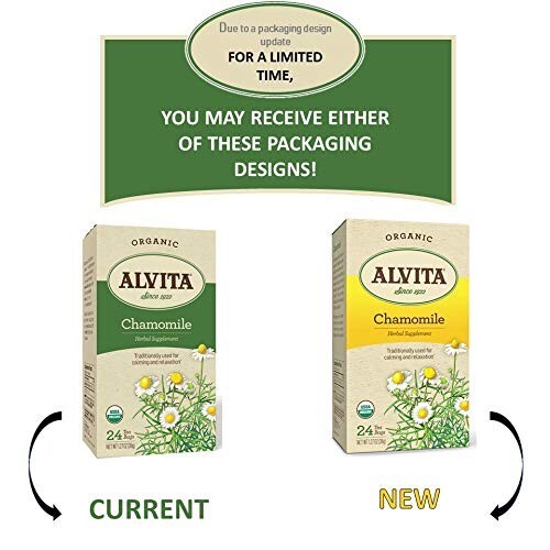 Alvita Chamomile Organic Herbal Tea Bags 24 ( 3 Pack Total 72 Bags) Expr 10/2022