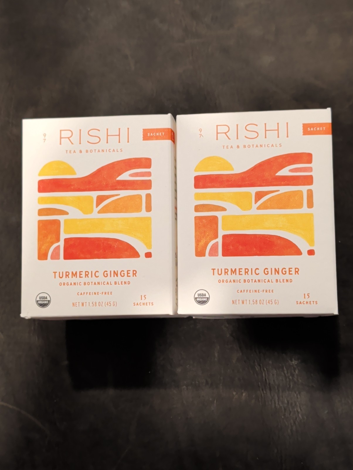 Rishi Tea Turmeric Ginger Tea – 15 sachets (Pack of 2) EXP DATE Sep 2027