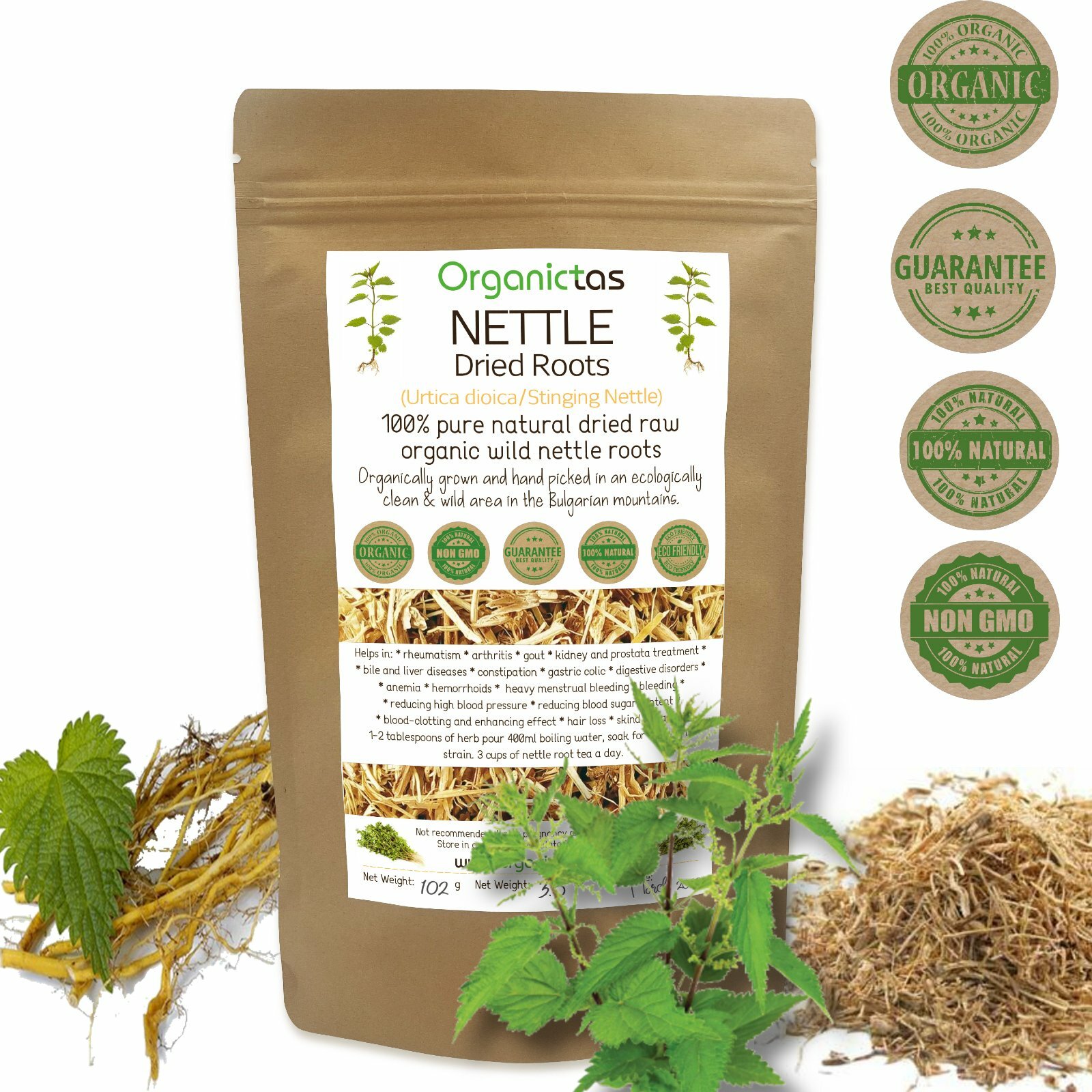 Stinging Nettle Root Tea | Premium Quality | Urtica Dioica | Loose Dried Cut Her