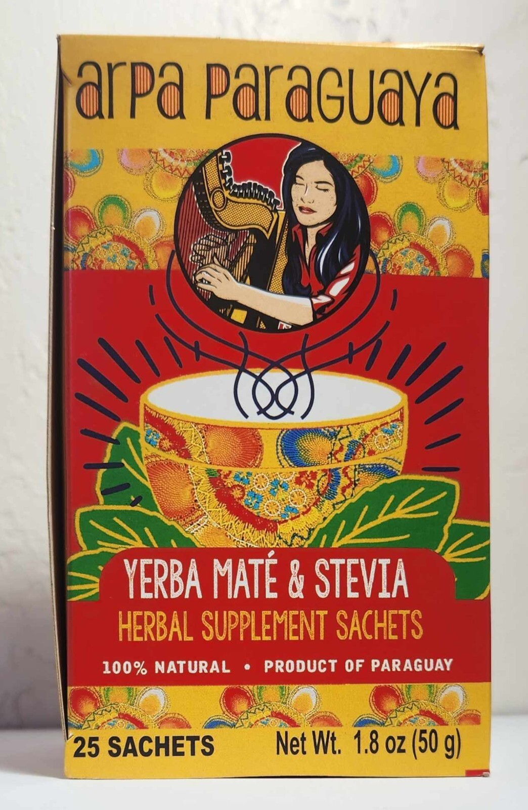 BULK Yerba Mate & Stevia Tea Sachets; BULK 12 boxes; 25 sachets per box