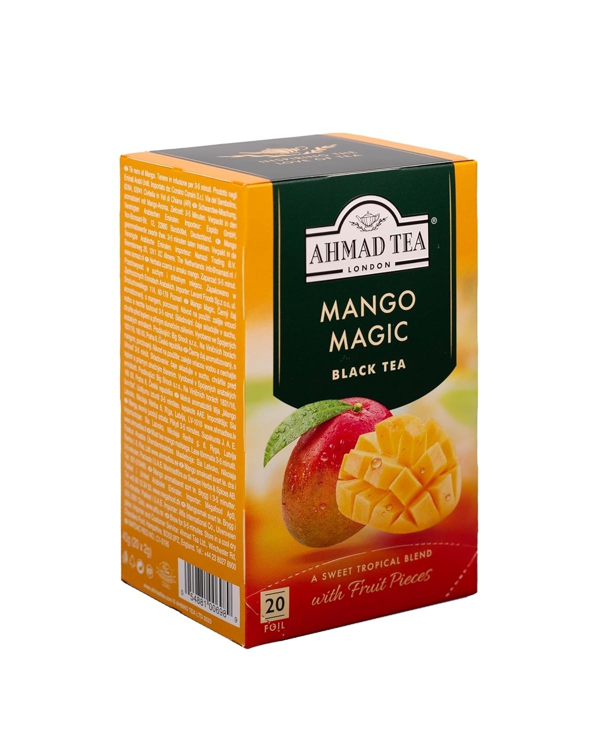 Mango Magic Black Tea – 20 Bags of Refreshing Ceylon Tea – Naturally Caffeinated