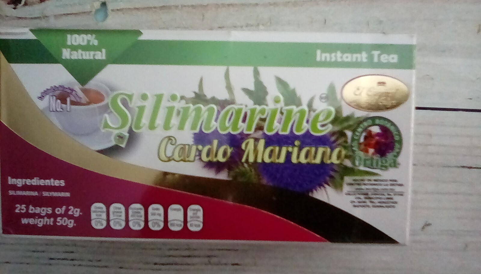 Te Intantaneo Silimariano Cardo Mariano 25 te Sobres – Instant Tea 25 Bags