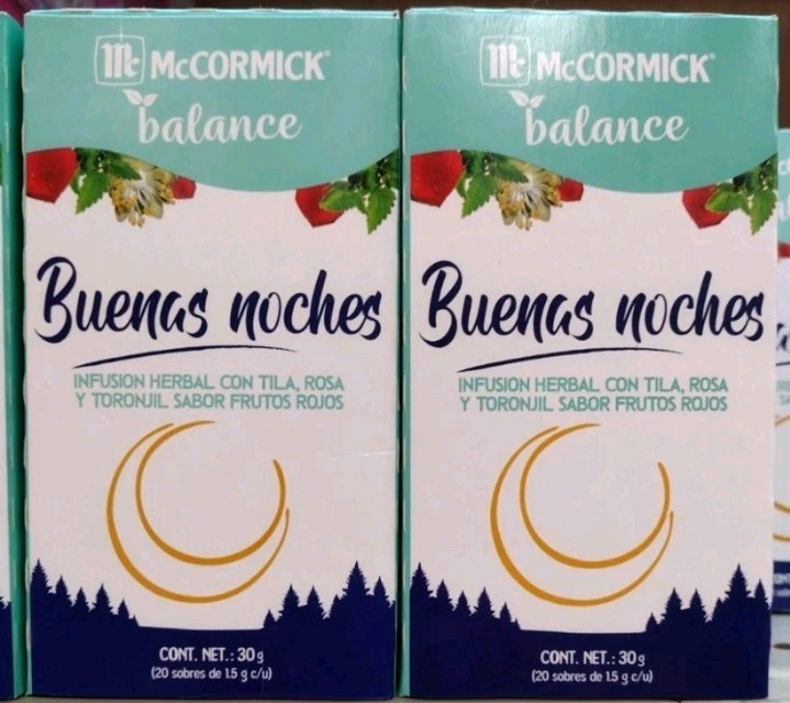 2X MCCORMICK GOOD NIGHT TEA / TEA BUENAS NOCHES – 2 BOXES OF 20 TEA BAGS EACH