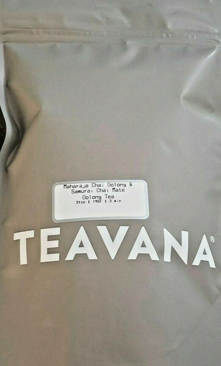 🌈🍊☕ NEW! SEALED TEAVANA 2 OZ MAHARAJA CHAI OOLONG & SAMURAI CHAI MATE TEA!🌈🍊