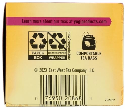 Yogi Spiced Blackberry Tea Bags Focus Blend 16 Count Hibiscus Cinnamon Clove