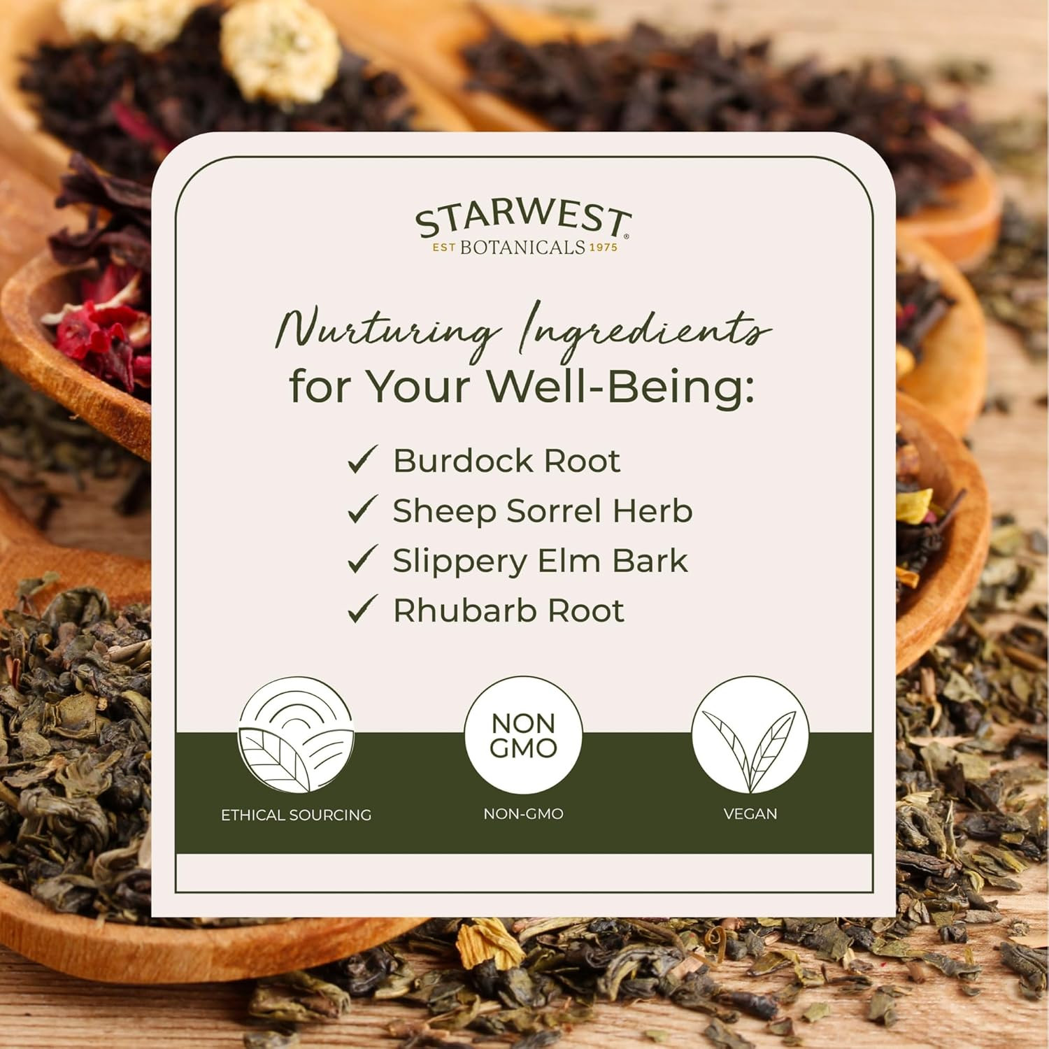 Essiac Tea Organic – Caffeine Free Herbal Blend, Loose Leaf Burdock Root, Slippe