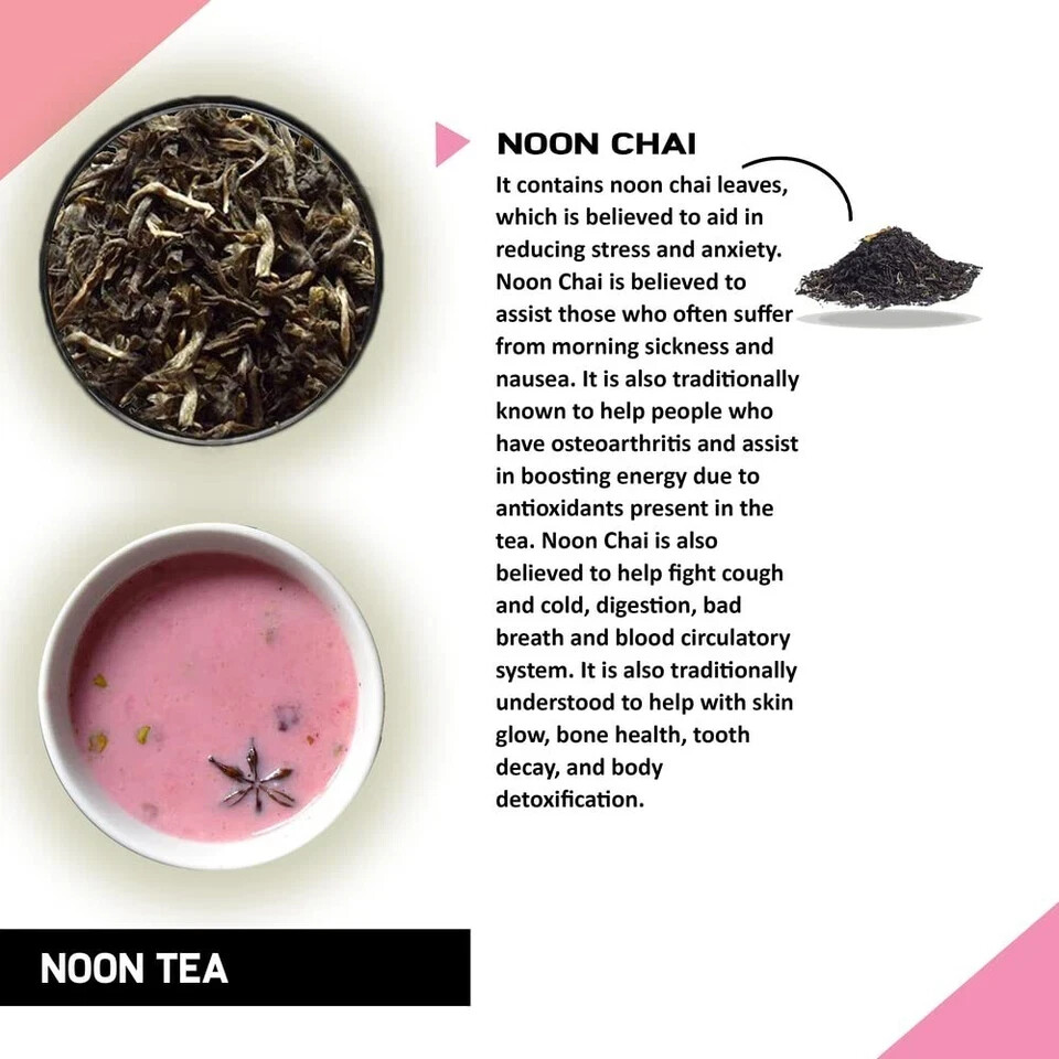 TEACURRY Noon Chai Leaves – 250 Gms, Pink Tea Free Shipping World Wide