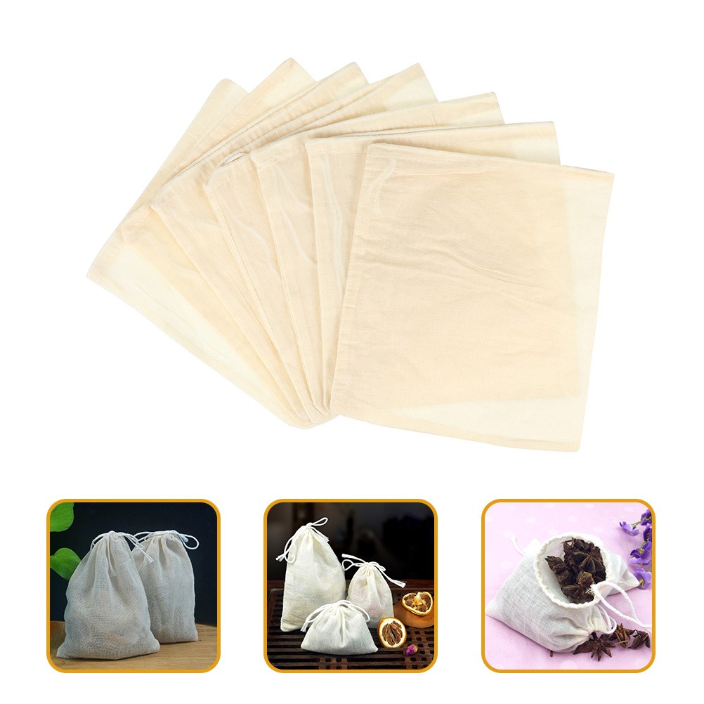 50 Pcs Cheese Cloth Tea Bags Spice for Cooking Soup Juice Strainer