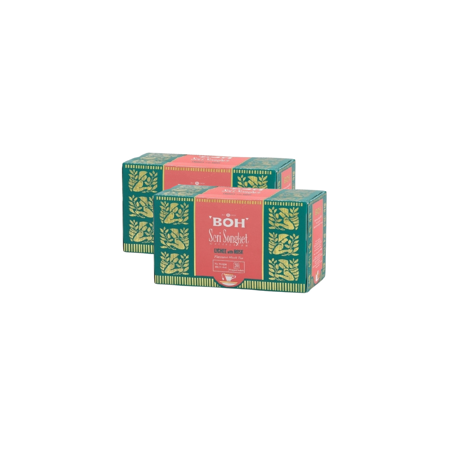 BOH Seri Songket Lychee with Rose Tea – 20 Sachets Exotic Floral Malaysian Tea