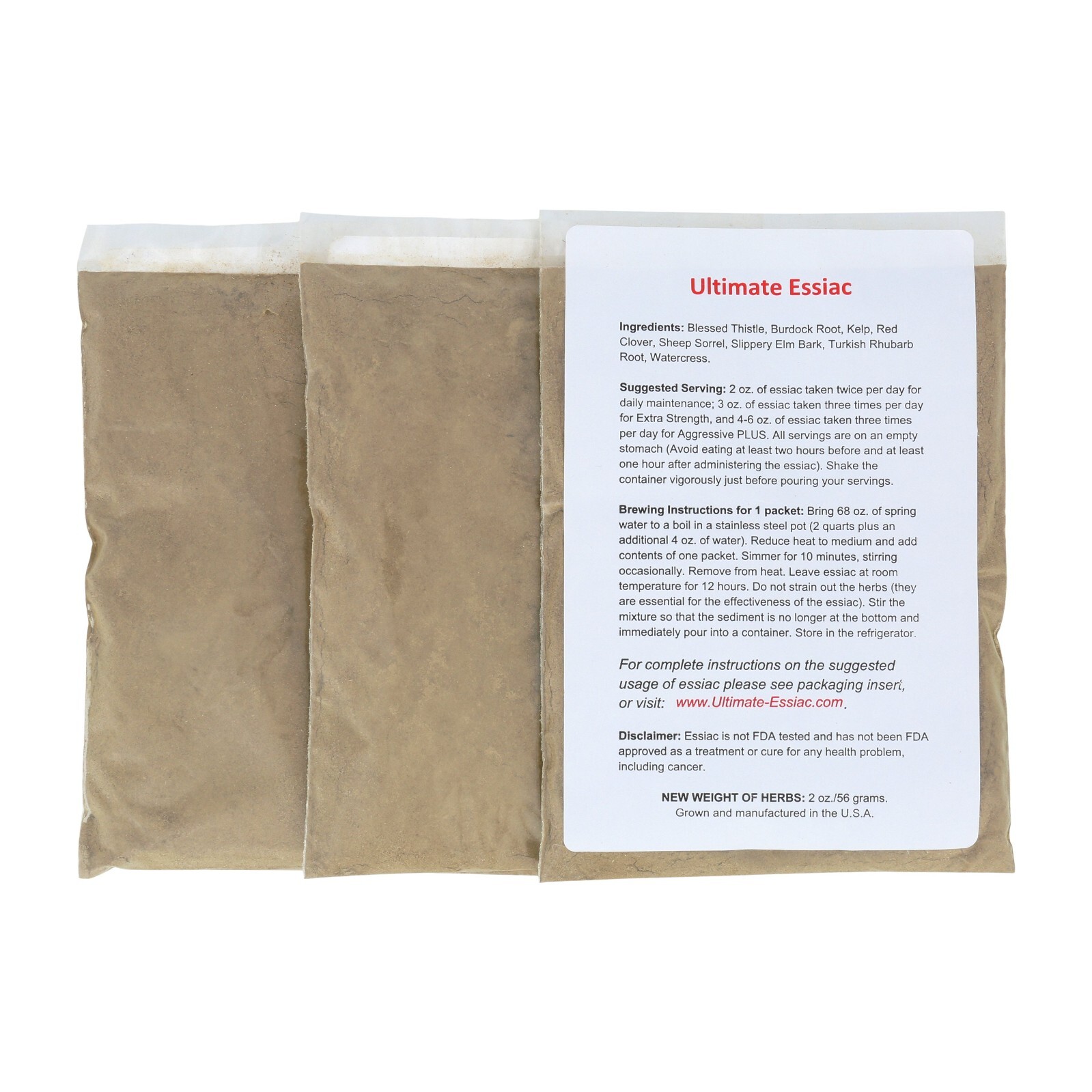 THE Authentic ULTIMATE Organic ESSIAC TEA – 8 Herb Formula Highest Quality 6oz