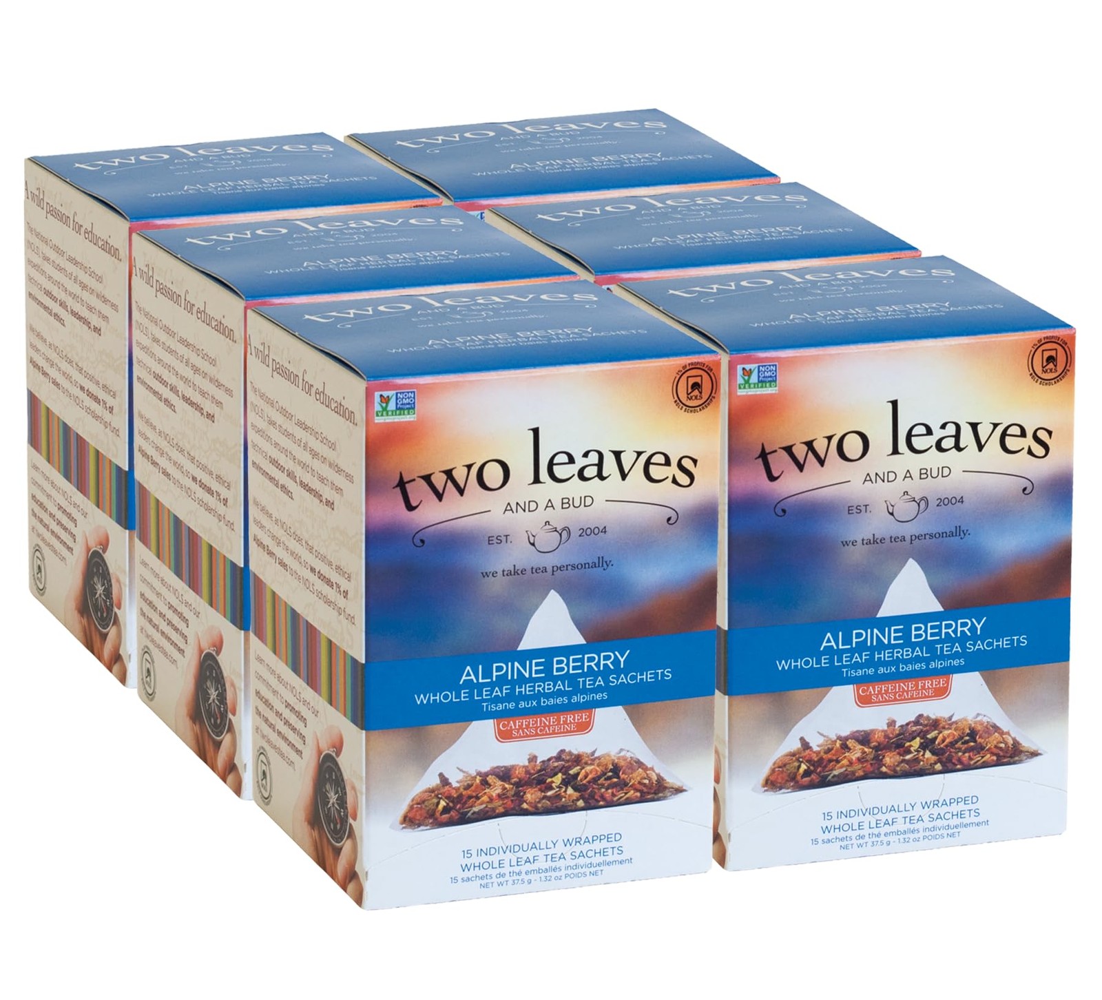 Two Leaves and a Bud Alpine Berry Herbal Tea Bags, Naturally Caffeine Free, W…
