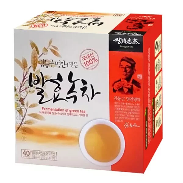 100% Natural Organic Fermentation of Green 40 Tea bags Ssanggye Made in Korea