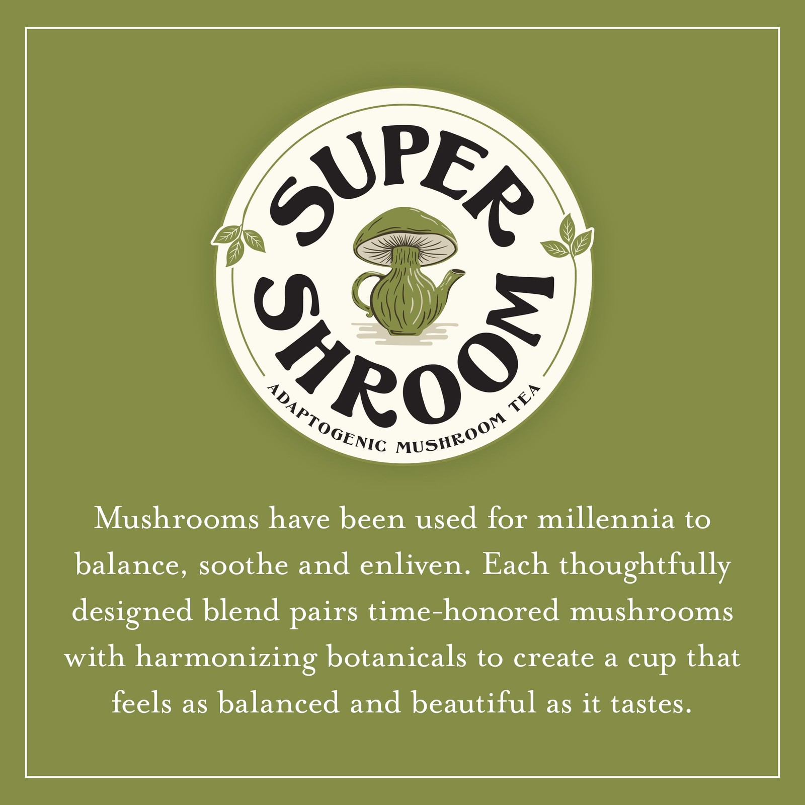 SuperShroom Energy Cordyceps and Chaga Herbal Tea, Organic Cinnamon, Ginger a…