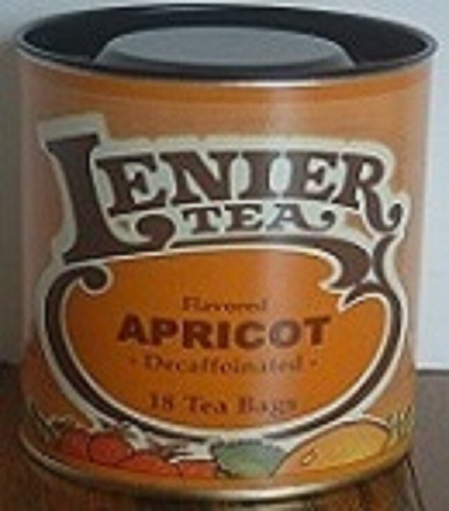 Lenier’s Decaf. Apricot English Style No String Or Tags Tea Bags 18 Count Tins