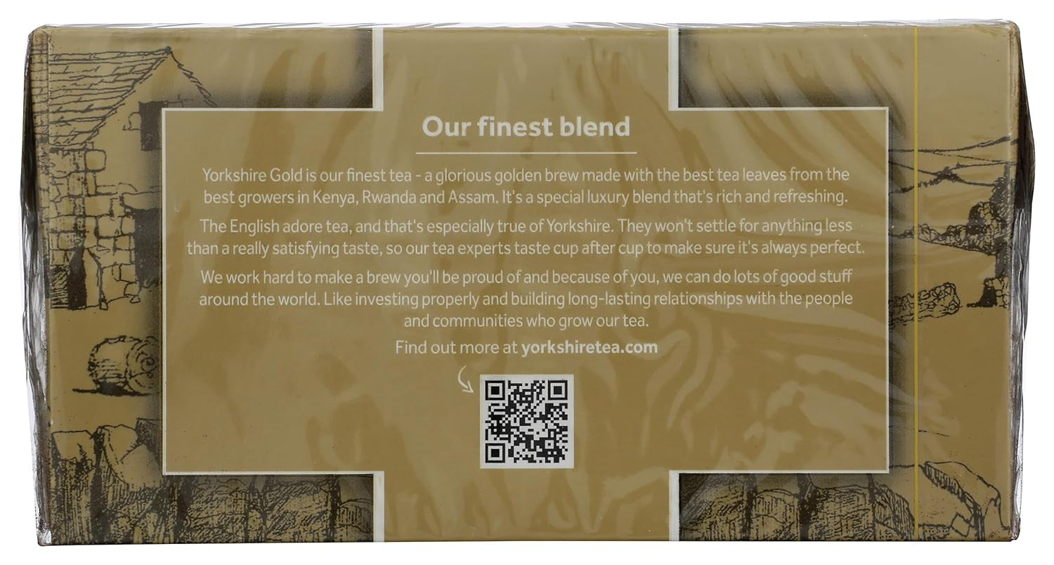 Gold, Pillow Tea Bags, 40 Count (Pack of 1), Premium Blend, Rich, Smooth, and Sa