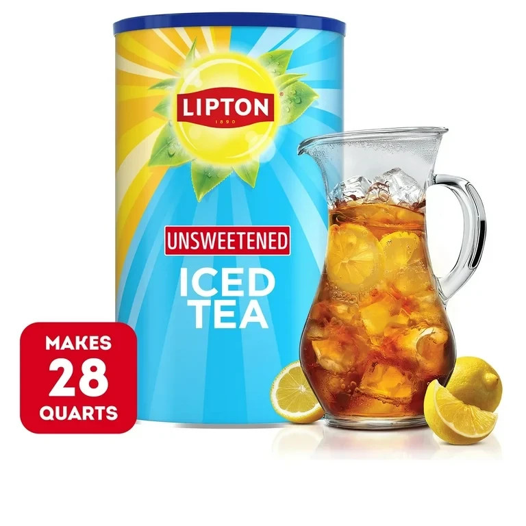 Lipton Unsweetened Black Tea Iced Tea Mix, 28 Quarts FREE FAST SHIPPIN