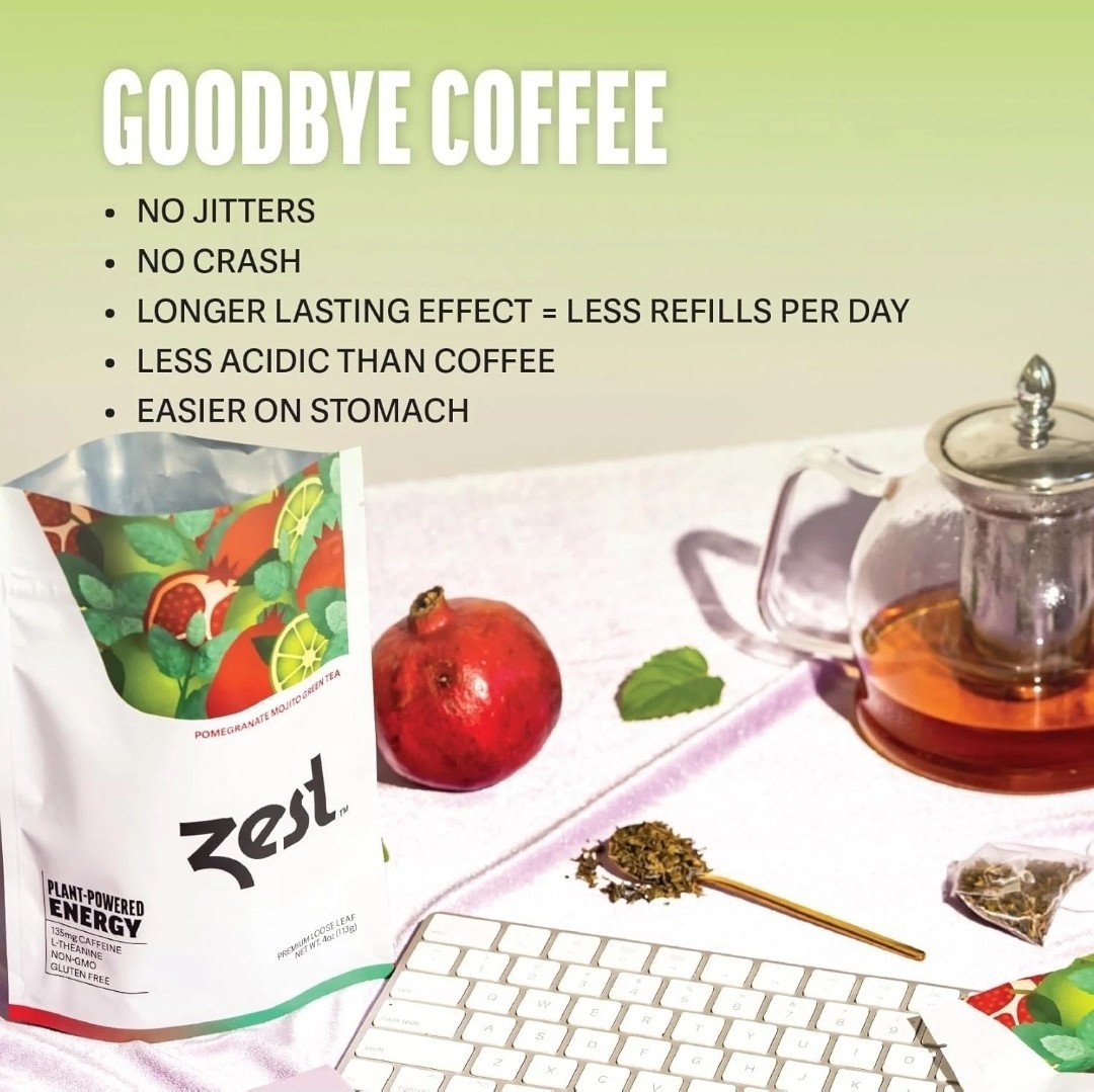 Zest Energy Green Tea *Pomegranate Mojito* High 20 Bags Count *Factory Sealed*