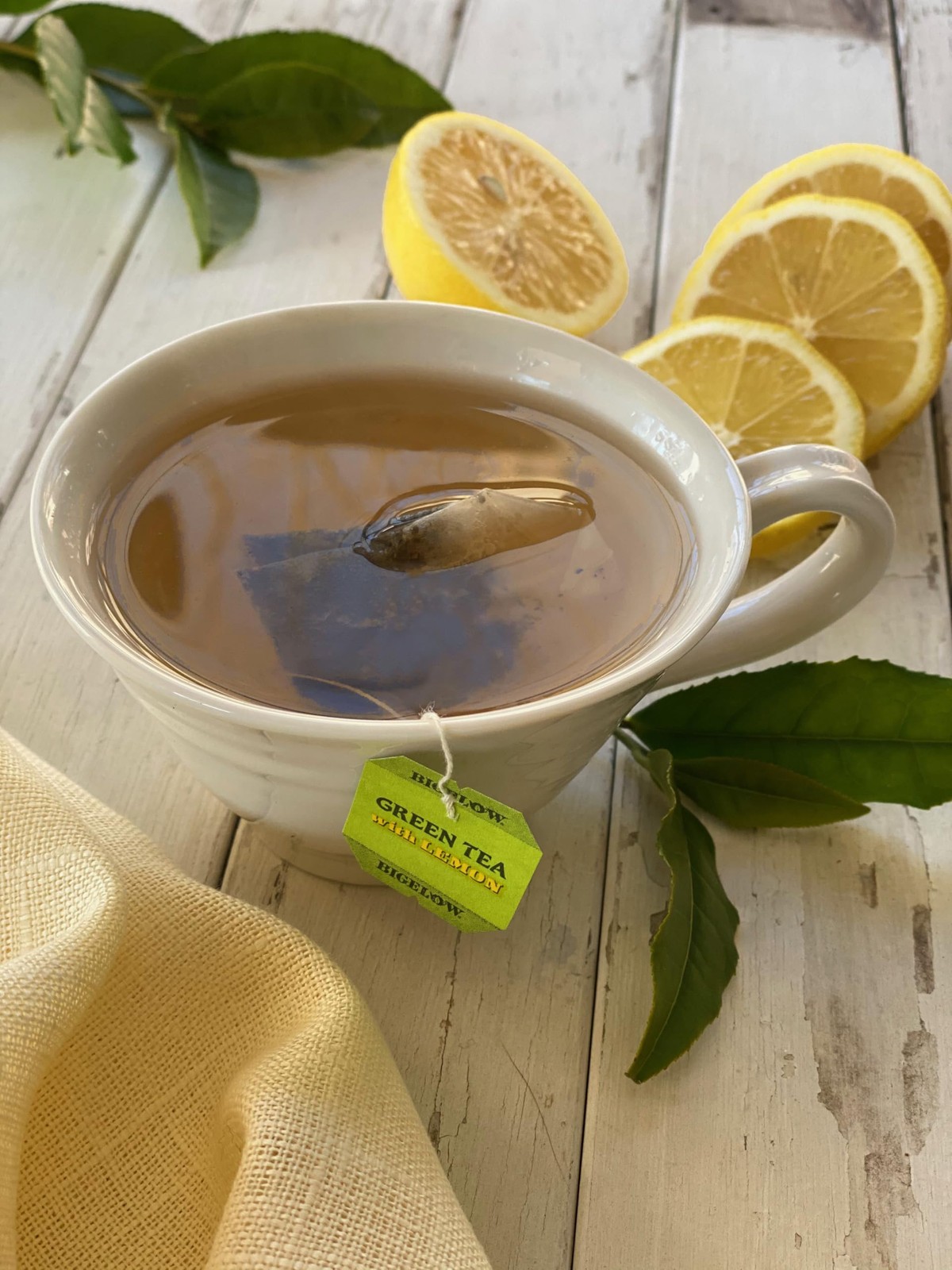 Green with Lemon Tea Bags, Caffeinated, 20 Count, Pack of 6