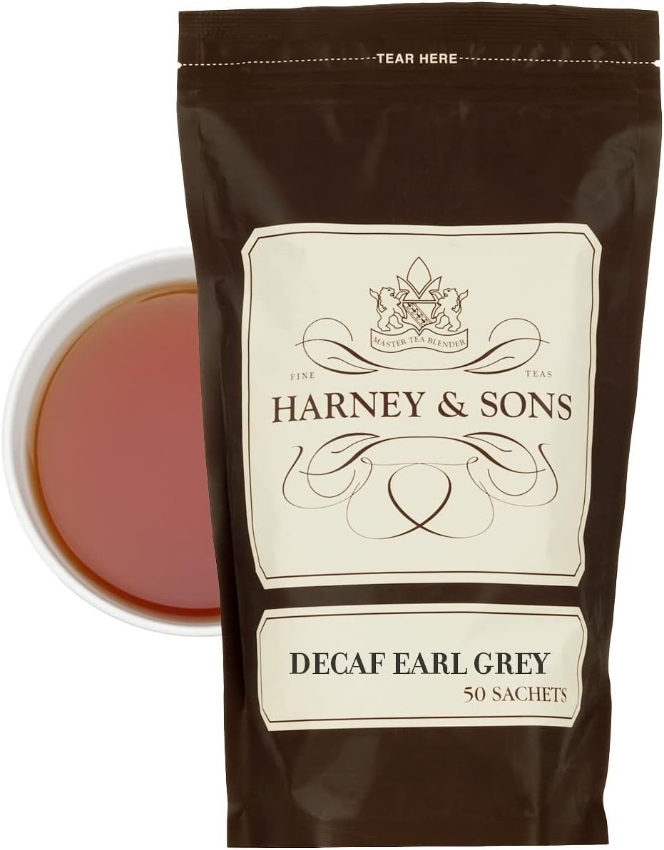 Fine Teas All Natural Decaf Earl Grey 50 Count Sachets