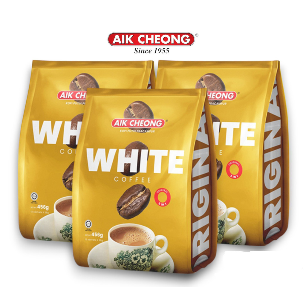 AIK CHEONG White Coffee – Original (456g/38g x 12 Sticks)