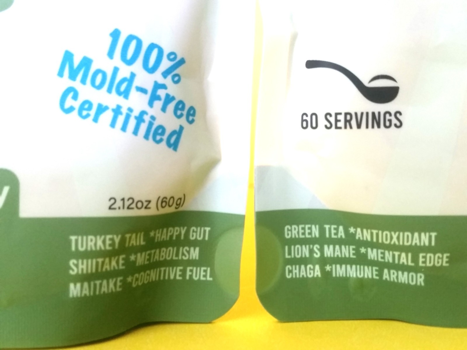 X3) LA REPUBLICA SUPERFOODS Organic Mushroom Green Tea 60 SERVINGS (2.12 OZ)