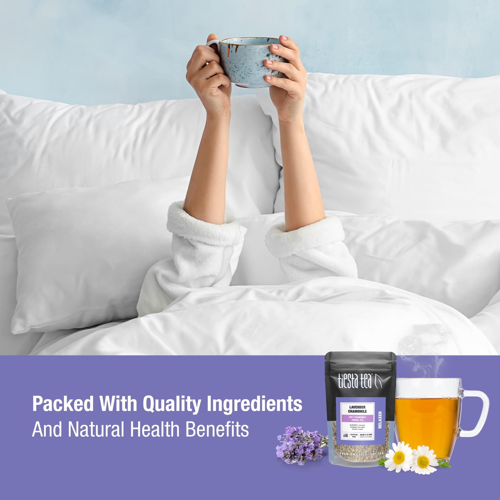 Tiesta Tea Herbal Sampler Set 8 Caffeine Free Loose Leaf Blends for Relaxation