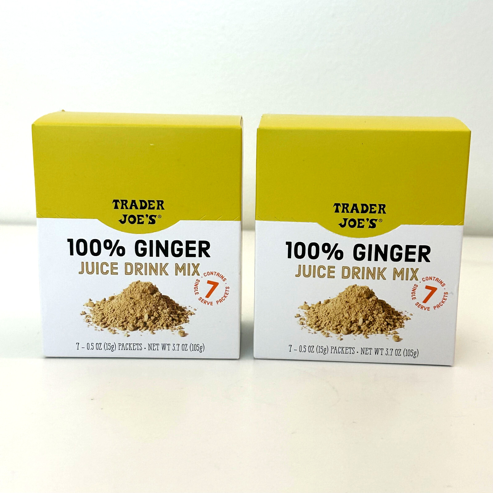2 X Trader Joe’s 100% Natural Ginger Drink Mix *14 0.5 oz Packets
