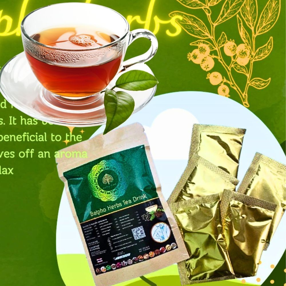 Wellness Herbal Tea Infusion Natural Caffeine-Free Gift Thailand 25 small teabag